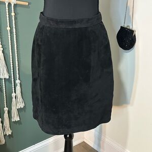 Global Identity G III Vintage Suede Leather Black Pencil Skirt Women 9/10